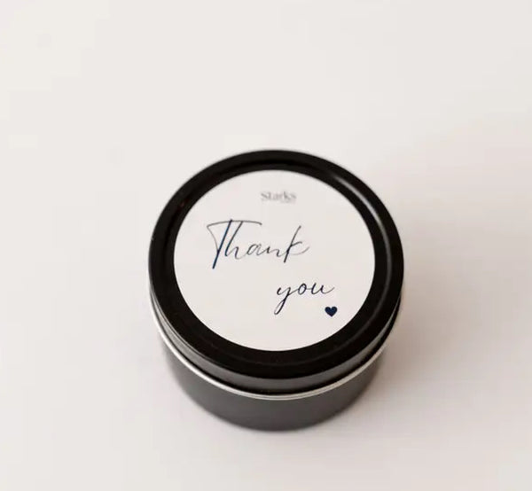 Thank you candle Bulk   4 oz Tins (min order 24)