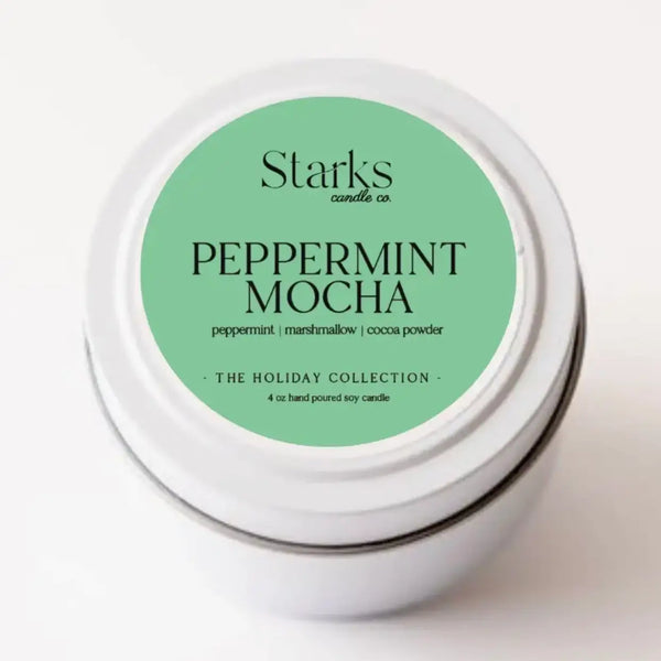 Peppermint Mocha | 4 oz Tin Candle