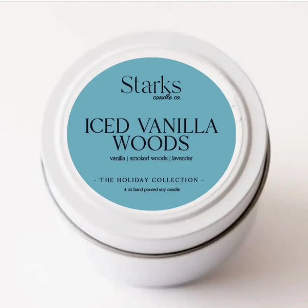Iced Vanilla Woods | 4 oz Tin Candle