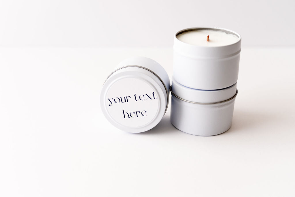 4 oz. white tin candle