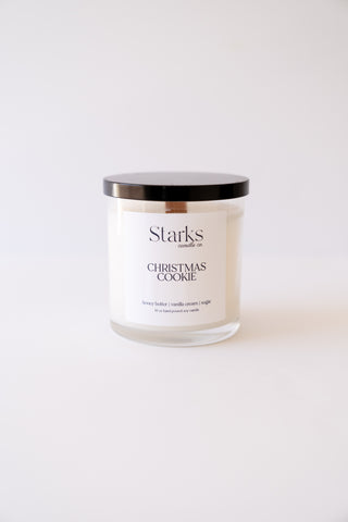 Christmas cookie wooden wick candle