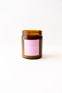Pink Christmas candle